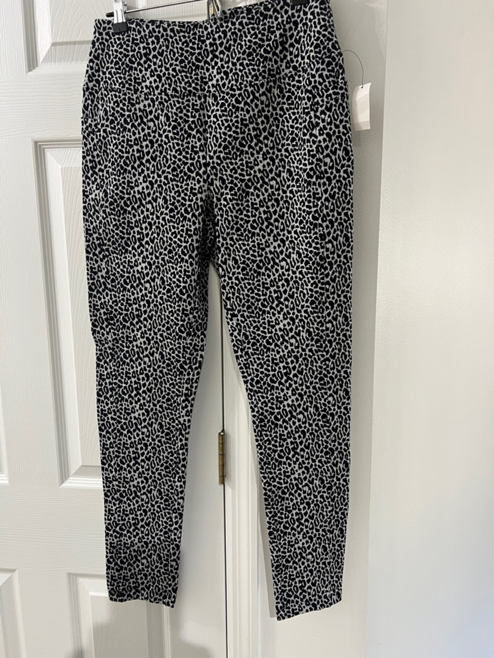 Talbots Black and White Leopard Print Pants NWT